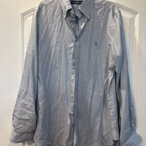 Polo Ralph Lauren Blue Checkered Button Down Shirt